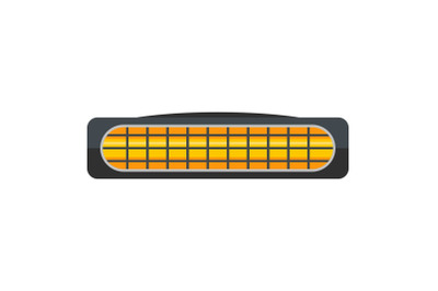 Small heater icon, flat style