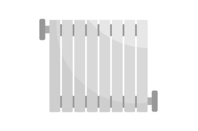 Central heater icon, flat style