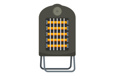 Portable heater icon, flat style