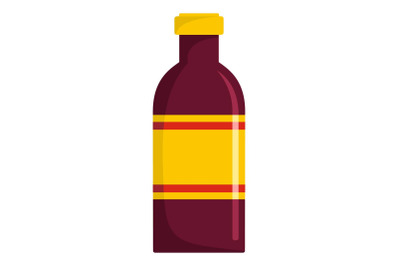 Beverage bottle icon, flat style