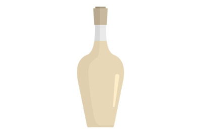 Alcoholic bottle icon, flat style