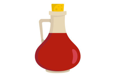 Juice bottle icon, flat style