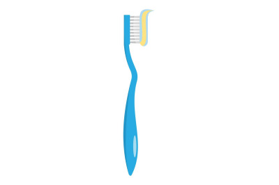 Toothbrush icon, flat style