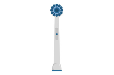 Electric toothbrush icon, flat style