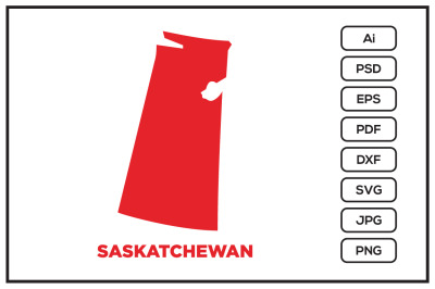 Saskatchewan map design illustration