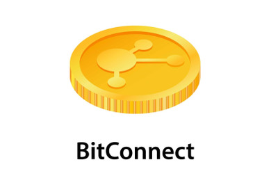 Bitconnect icon, isometric style