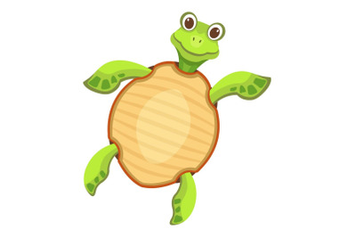 Dancing turtle icon, cartoon style