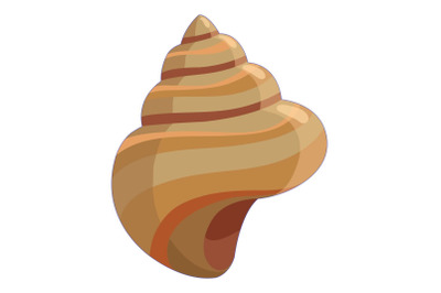 Shell icon, cartoon style