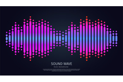 Sound wave equalizer. Music digital waveform technology background. El