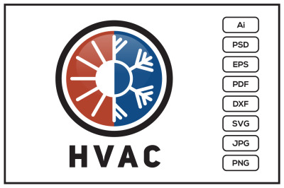 HVAC logo design illustration