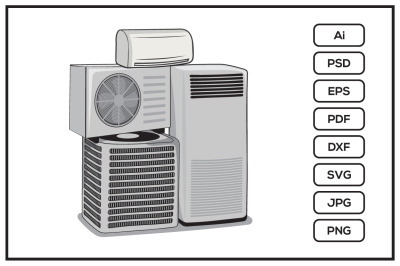 Air Conditioner devices &nbsp;design illustration