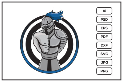 Warrior character design illustration
