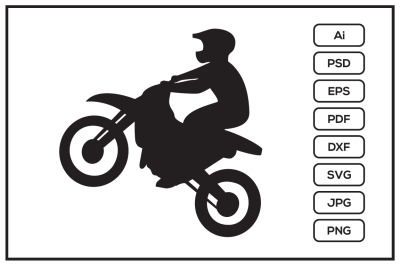 Motocross helmet illustration