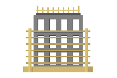 House exterior icon, flat style