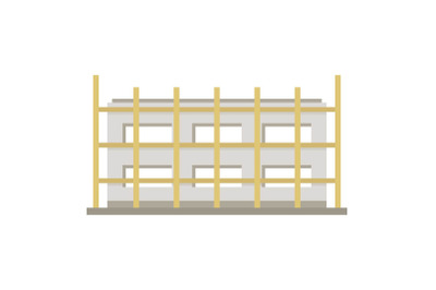 Building icon, flat style