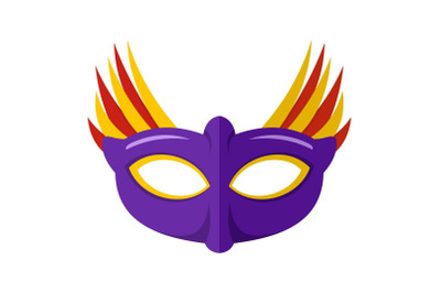 Beautiful mask icon, flat style