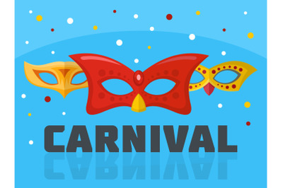 Circus carnival logo, flat style