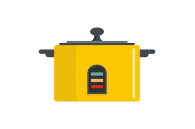 Pressure saucepan icon, flat style