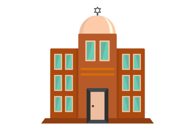 Synagogue icon, flat style