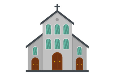 Catholic church icon, flat style