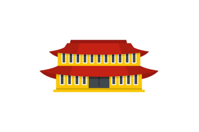 Small temple icon, flat style