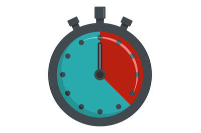 Stopwatch icon, flat style
