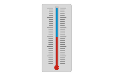 Thermometer icon, flat style