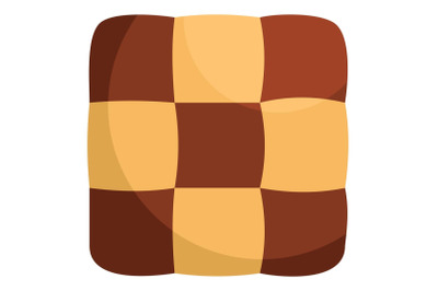 Tasty biscuit icon, flat style