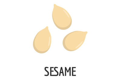 Sesame icon, flat style