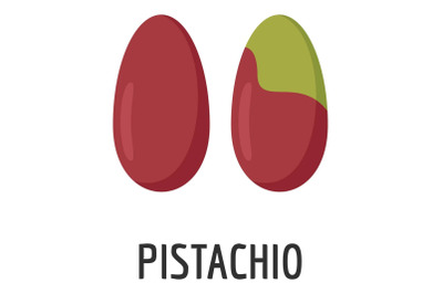 Pistachio icon, flat style