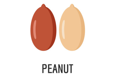 Peanut icon, flat style