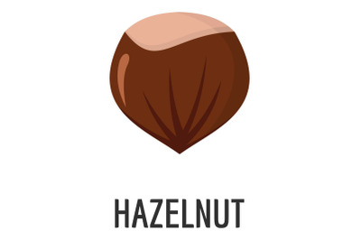 Hazelnut icon, flat style