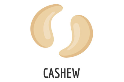 Cashew icon, flat style