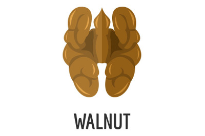 Walnut icon, flat style