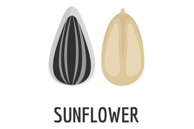 Sunflower seed icon, flat style