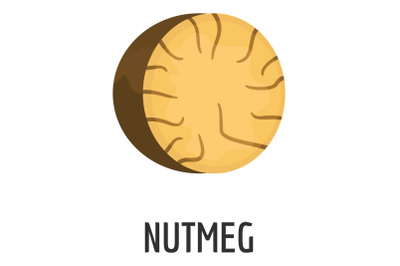 Nutmeg icon, flat style