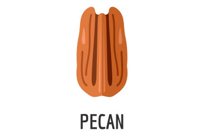 Pecan icon, flat style