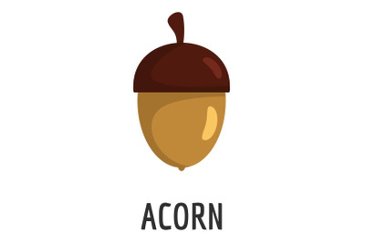 Acorn icon, flat style