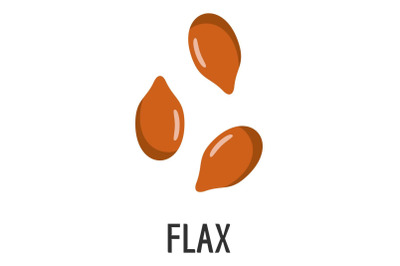 Flax icon, flat style