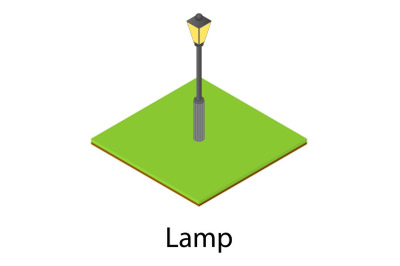 Lantern icon, isometric style