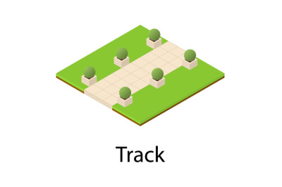 Track icon, isometric style