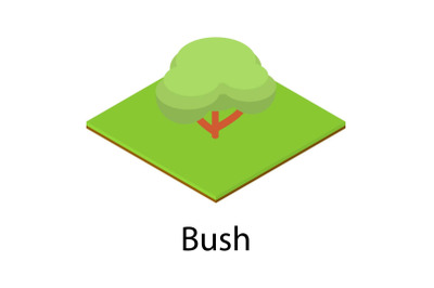 Resting place icon, isometric style