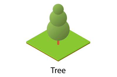 Tree icon, isometric style