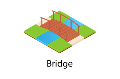 Bridge icon, isometric style