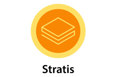 Stratis icon, flat style