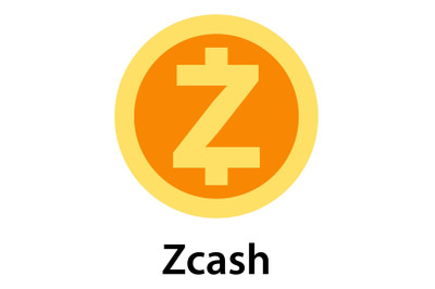 Zcash icon, flat style