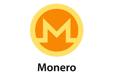 Monero icon, flat style