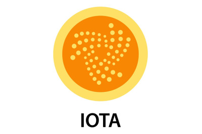 Iota icon, flat style