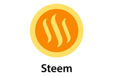 Steem icon, flat style