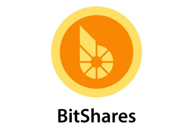 Bitshares icon, flat style